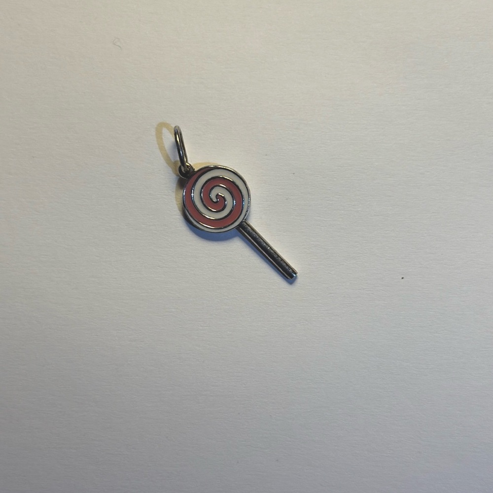Tiffany silver/pink lollipop charm